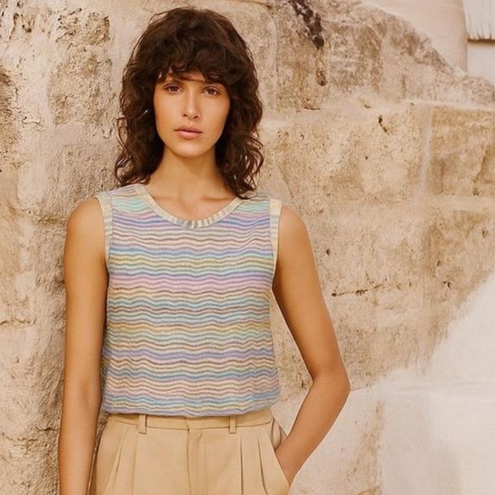 Missoni Multicolor Knit Top Vintage